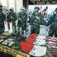 Exhibition of seized MRTA materials