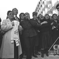 Grief-stricken relatives during the funeral of the four officers who died in Aucayacu