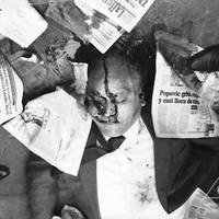 Body of Manuel Tumba Ortega, National Police Colonel, murdered by Shining Path