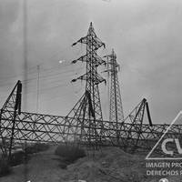 High-voltage tower brought down with explosives