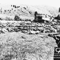 Cadavres des victimes de l'affrontement à Molinos