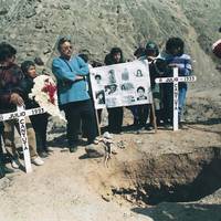 Relatives of the disappeared in the La Cantuta case hold a pilgrimage