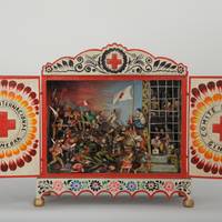 RETABLE. ACTION HUMANITAIRE DE LA CROIX-ROUGE INTERNATIONALE